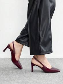 CUCCOO BIZCHIC Giày cao gót nữ - Rượu vang đỏ - Xem 9