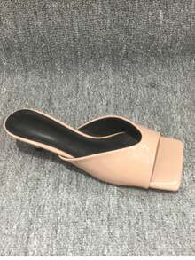 CUCCOO CHICEST Zapatos de tacón abiertos tipo mule, zapatos de vuelta al colegio, zapatos de estudiante universitario, zapatos de primavera, zapatos de vacaciones de primavera, zapatos de Pascua - Polvo desnudo - Ver 13