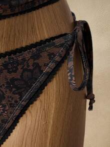 Bellisia Sweet Cherry Plaid Bikini Set - Multicolor - View 3