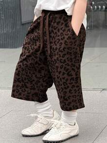 DAZY Young Boys' Leopard Print Pocket Pants - Brown - View 5