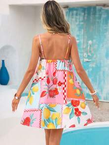 Vivid Eden 女士海鲜印花无袖连衣裙 - 彩色 - 查看 2