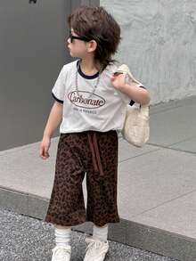 Dazy Kids 男童字母印花圆领休闲百搭日常短袖T恤 春夏 - 白色 - 查看 4