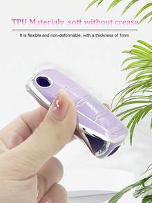 Luxury Purple Diamond Teddy Bear Keychain + Car Violet Anti-Drop Key Cover, Suitable For Vw/Passat/Teana/Sagitar/Superb/Douqi Yakkie/C-Trek/Xinrui Special Use - A - View 6