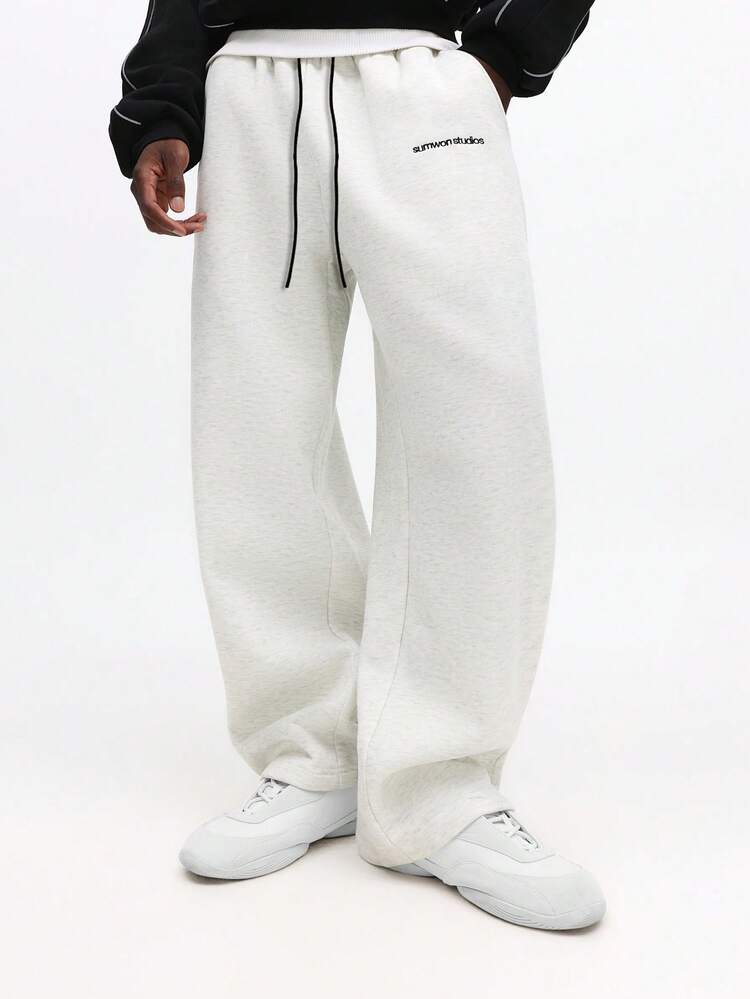 Straight Leg Sweatpants With Side Pockets