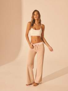 Aralina Leisurewear Lightweight Loose Fit Drawsting Active Workout Pant - Pink - View 9