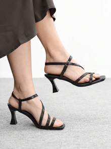 CUCCOO BIZCHIC Ladies Are Fashionable, Sexy, Elegant And Beautiful, Simple And Generous, Casual Commuting, High-Heeled Sandals. Summer Shoes - Black - View 1