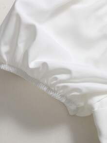 SHEIN 少女优雅方领泡泡袖蝴蝶结装饰泡泡袖连衣裙 - 白色 - 查看 4