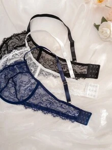 Snug Zone 6件套加大码女士蕾丝钢圈文胸套装 - 彩色 - 查看 5