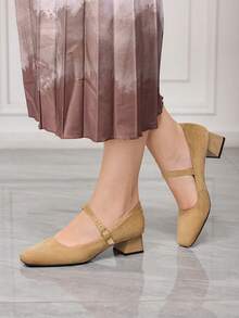 Sleekvia Tacones para mujer - Camel - Ver 5