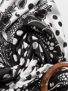 Sunspun Camisola cropped boêmia estampada com decote em V e sem mangas - Multicolorido - Ver 4