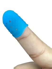 5PCS Silicone Finger Protectors Heat Resistant Anti-Slip Thumb Covers For Hot Glue Gun, Reusable Finger Tip Pads Grips For DIY Craft Sewing Money Counting Writing Sorting Tasks And Sports Games - Multicolor - View 5