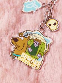SCOOBY-DOO X SHEIN 一款多吊坠时尚钥匙扣。 - 薄荷藍 - 查看 4
