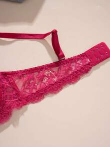 1 st. spets patchwork sexig push-up romantisk bystlös bh för kvinnor med liten byst