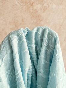 Soleia 女士浅蓝色蕾丝针织V领鱼骨腰褶皱不对称下摆迷你吊带裙，浪漫优雅，适合约会和日常穿着。 - 淺藍色 - 查看 7