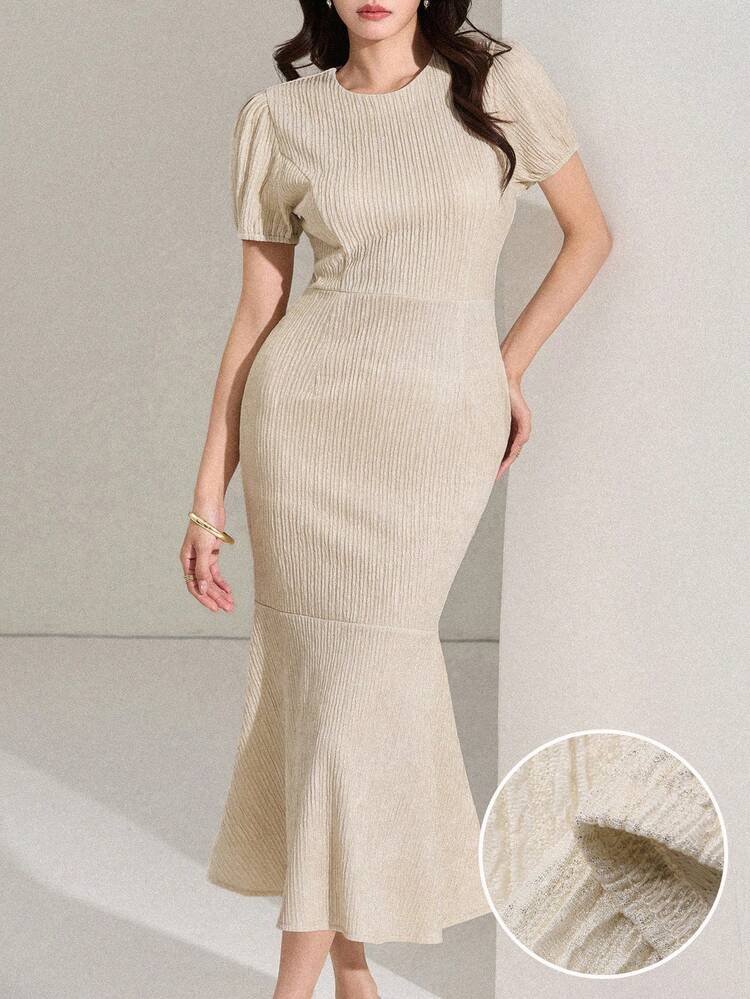 Women's Elegant Solid Color Mermaid Dress, Suitable For Party Dress Sundress
