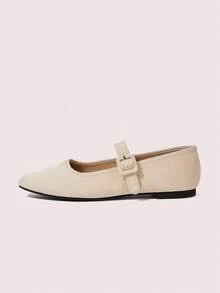 CUCCOO DOLLMOD Women's Red Cute Flat Shoes, Minimalist Fashion Casual For Daily Wear Valentine's Day Spring Shoes - Apricot - View 8