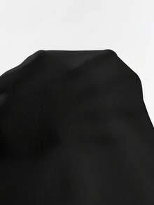 EMERY ROSE 女士休闲日常通勤简约纯色纹理背心，夏季 - 黑色 - 查看 7