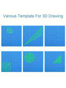 3Dmate底座 - 3D笔垫 - 兼容3D笔配件和模板 - 3D笔硅胶绘图板 - 3D玩具辅助板 - 3D笔基础绘图板硅胶描图垫 - 彩色 - 查看 6