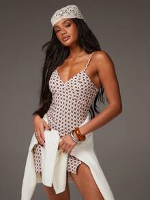 Athîral Vestido mini de mujer casual con estampado floral y geométrico - Multicolor - Ver 4