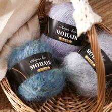 6pcs/Pack Alpaca Mohair Silk Gradient Dyed Handmade Yarn For DIY Hat, Scarf, Doll, Sweater Knitting - 6-pack - View 4