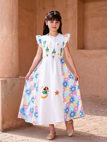 Sleeveless Long Dress, Minimalist & Fashionable For Teenage Girls Girls Long Maxi Dress Girls Boho Dress Girls Floral Dress - Multicolor - View 3