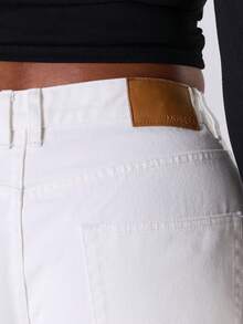 MUSERA Plus Size Wide Leg Denim Jeans Everyday Flattering Core Denim - White - View 6