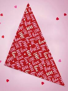 PETSIN Valentine's Day Dog Bandanas Pet Bibs With Love Letter Prints - Multicolor - View 5
