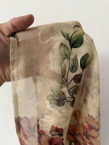 Elenzga 大码女式优雅花卉提花吊带背心，度假风无袖上衣，腰部褶皱设计，绿色，适合毕业典礼、节日、情人节、音乐节、母亲节、万圣节、感恩节、复活节、国庆节、舞会、约会、派对、婚礼、户外活动等场合。 - 杏色 - 查看 8