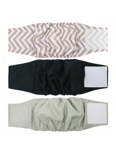 3/6PCS Male Dog Belly Band Wraps High Absorbency Male Dog Diapers Washable Belly Band For Male Dogs Incontinence And Puppy Training