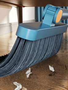 1set Household Broom And Dustpan, Long Handle Floor Cleaning Broom Dustpan, Rotatable Broom And Dustpan With Teeth, For Dust And Debris Removal, For Home, Kitchen, Room, Office, Cleaning Supplies, Cleaning Tools - Multicolor - View 5