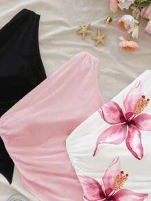 Soleia 女士纯色印花不对称肩部上衣 - 彩色 - 查看 6