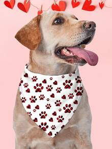 PETSIN Valentine's Day Dog Bandanas Pet Bibs With Love Letter Prints - Multicolor - View 9