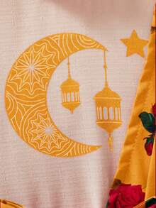 SHEIN Baby Girl Summer Floral Print Dress - Yellow - View 4