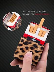 Elegant 20-Cigarette Storage Box With Faux Leather Finish | 360° All-Round Protection, Compact & Anti-Pressure Design For Men And Women - Multicolor - View 5