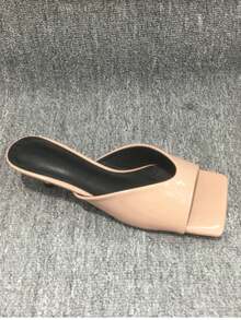 CUCCOO CHICEST Zapatos de tacón abiertos tipo mule, zapatos de vuelta al colegio, zapatos de estudiante universitario, zapatos de primavera, zapatos de vacaciones de primavera, zapatos de Pascua - Polvo desnudo - Ver 11