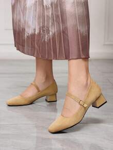 Sleekvia Tacones para mujer - Camel - Ver 3