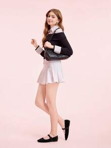 CUCCOO DOLLMOD Giày bệt nữ màu đỏ dễ thương, kiểu dáng tối giản, thoải mái cho mặc hàng ngày. - Than chì đen - Xem 6