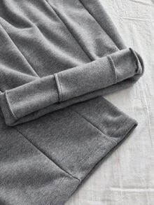 AXEPEAK Men's Solid Color Drawstring Waist Pocket Loose Casual Sweatpants - Light Grey - View 5