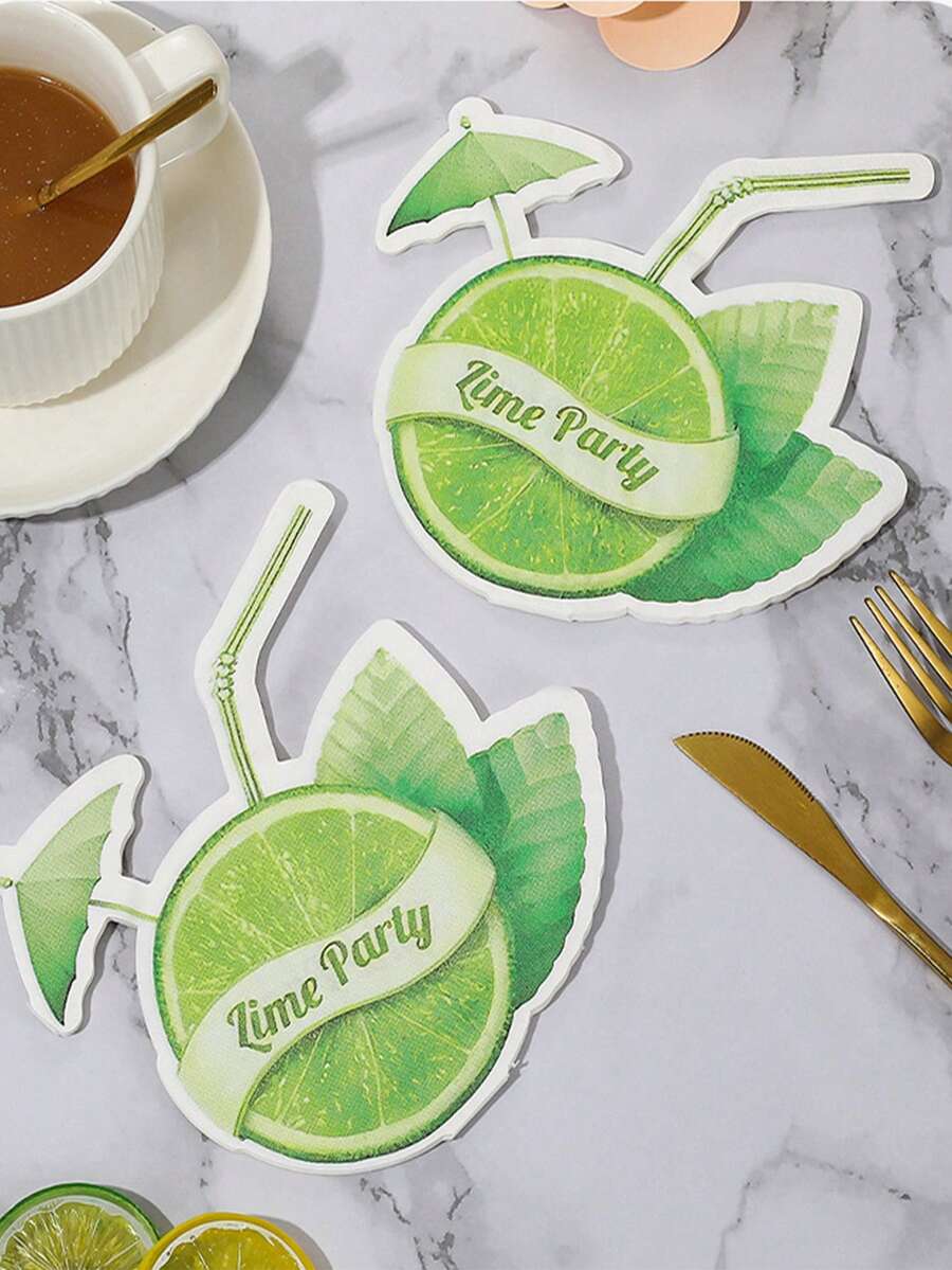 MINKOJA 1PC Alien Party Tissue, Printed Napkins, Paper Party Napkins, Disposable Home Hotel Party Tissue