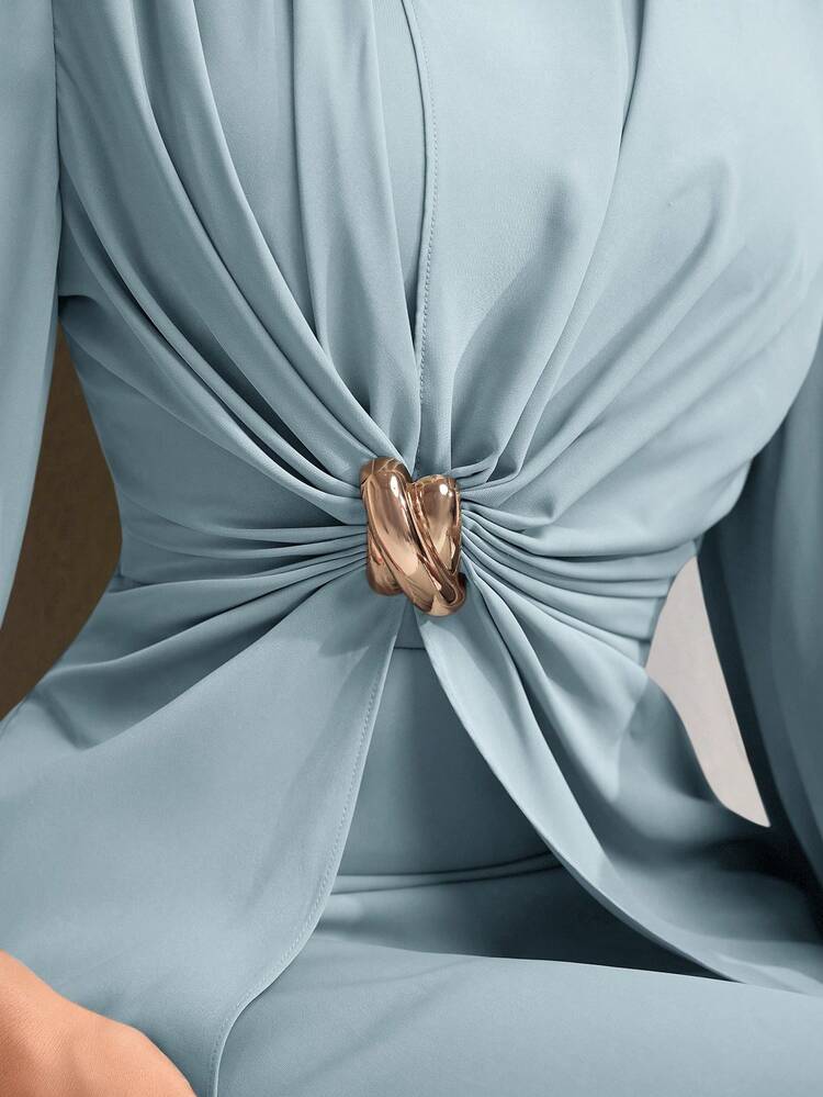 Veilorie رمضان فساتين ماكسي للنساء - الأزرق - مشاهدة 7