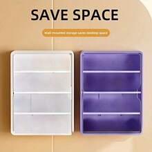 1PC Clear Acrylic Blind Box Figure Display Case, Wall Mounted Dust-Proof Showcase And Doll Toy Storage Organizer, Multi-Tiered Clear PP Material Collectible Figure Display Stand, Hand-Made Storage Cabinet - Multicolor - View 1