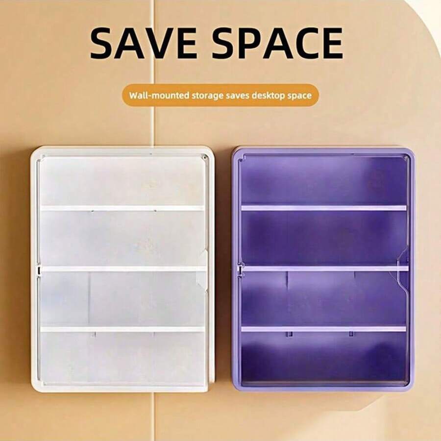 1PC Clear Acrylic Blind Box Figure Display Case, Wall Mounted Dust-Proof Showcase And Doll Toy Storage Organizer, Multi-Tiered Clear PP Material Collectible Figure Display Stand, Hand-Made Storage Cabinet - Multicolor - View 1