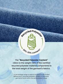 EMERY ROSE Große Größen einfarbige Denim Jacke mit Knöpfen vorne, ärmellos, Lässig - Blau - Übersicht 9