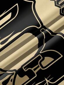 Manfinity Dauomo 美国街头火焰球衣数码元素男士T恤 - 彩色 - 查看 5