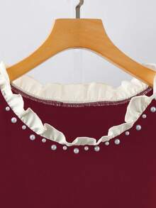 GlowEve CURVE Plus Size Women Stand Collar Colorblock 2 In 1 Sweet Date Dress