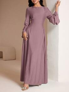 Veilorie Đầm màu xanh bạc hà cho nữ, có dây buộc phía sau, thích hợp cho mùa hè. - Màu Lilac Tím - Xem 6