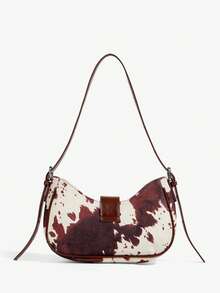 Viva Strut 1 pieza Bolso bandolera con decoración de remaches, estilo punk, ajustable, para mujeres y adolescentes, estilo Y2K - Marrón Chocolate - Ver 4