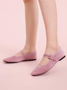 CUCCOO DOLLMOD 女士红色可爱平底鞋，简约时尚休闲日常穿着 - 淺粉色 - 查看 5