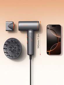 JMMO 专业高速负离子吹风机，释放百万负离子，低噪音，配备磁性扩散器，快速吹干各种发质，不伤发质 - 美规插头 - 美規A型插(110-127V) - 查看 8