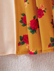 SHEIN Baby Girl Summer Floral Print Dress - Yellow - View 6